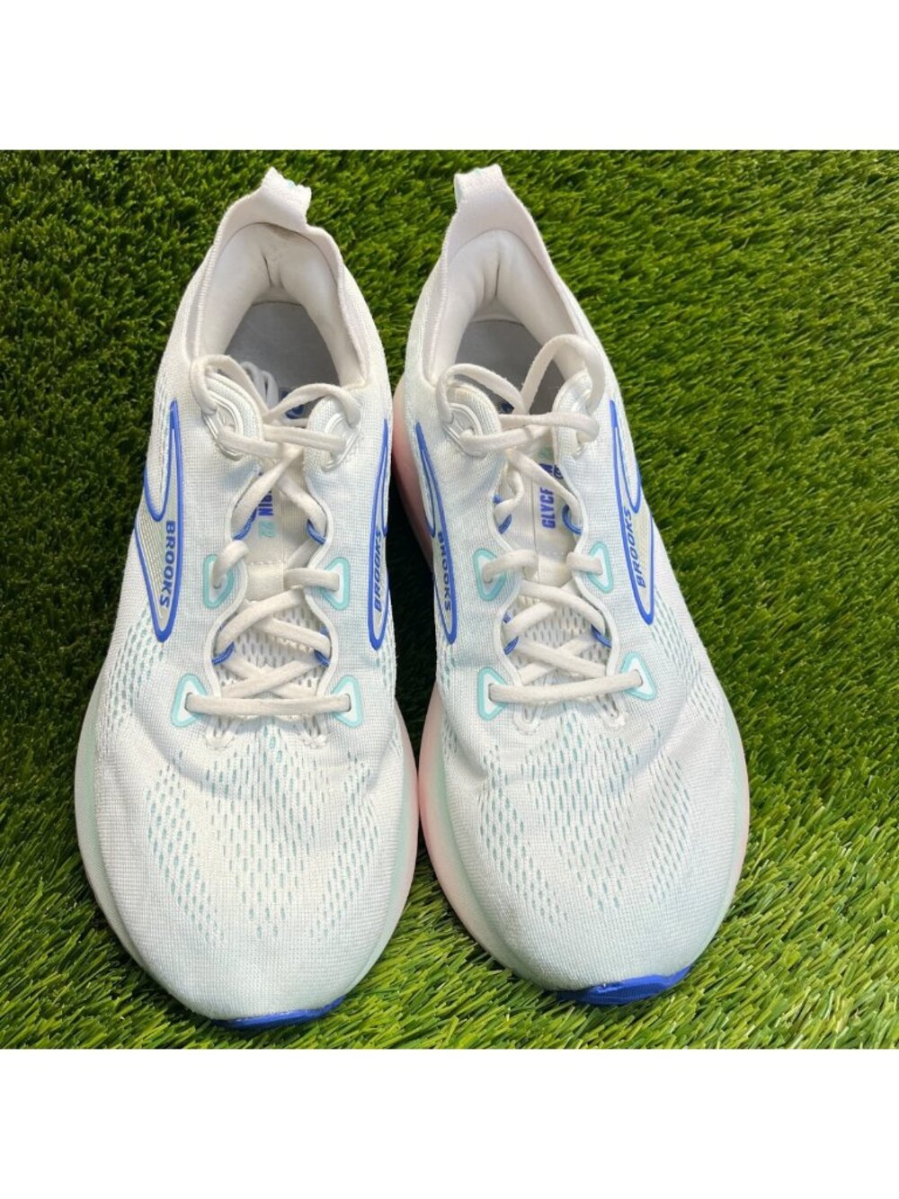 Brooks Glycerin 22 Womens Size 10.5D Blue Pink Athletic Running Shoes Sneakers - Picture 5 of 11